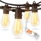 25FT LED Outdoor String Lights with Edison Shatterproof Bulbs, Heavy-Duty and Weatherproof Strand, Commercial Grade Patio Lights, Decorative for Garden or Patio, Black